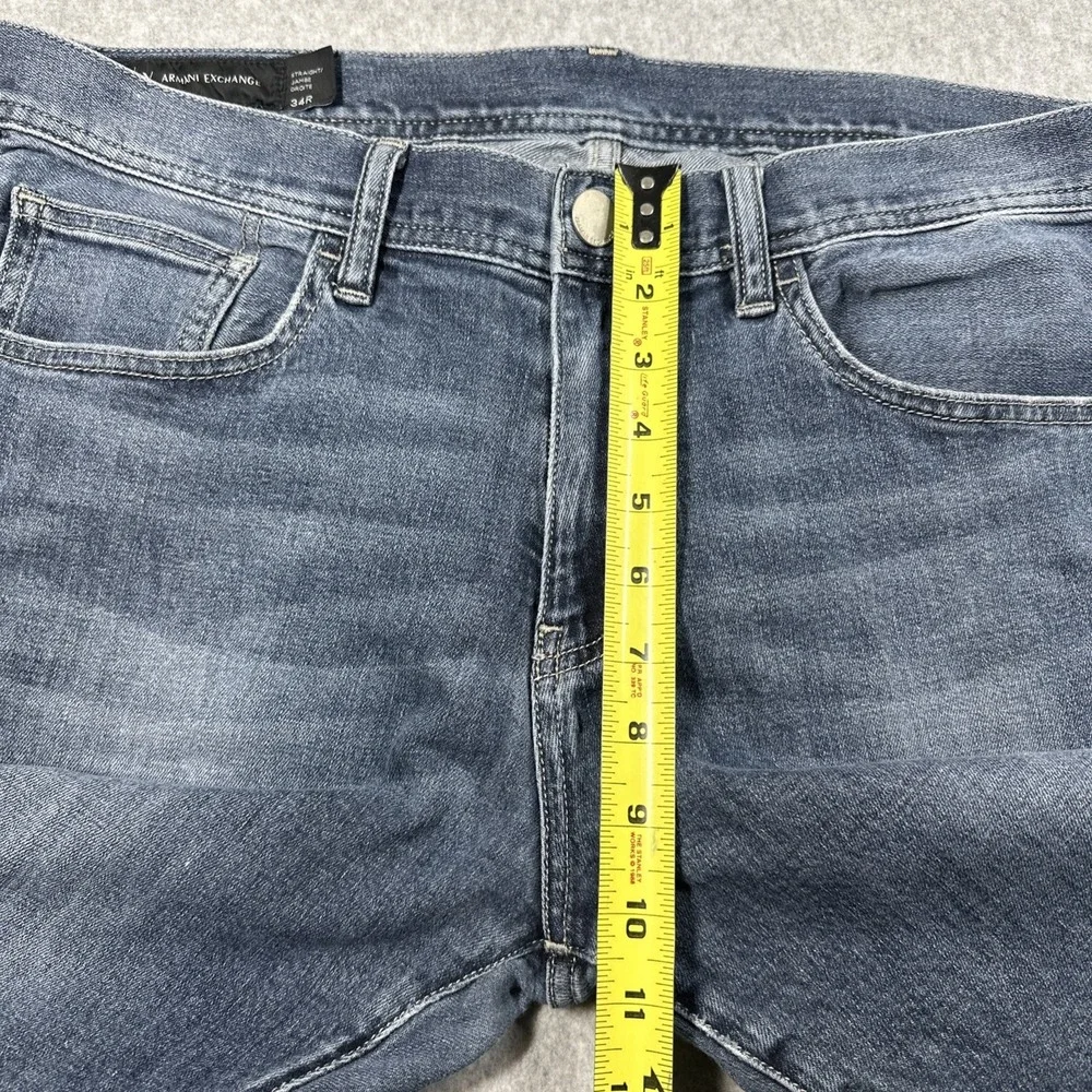 Armani Exchange AX Straight Leg Men's Jeans 34R(34x32) Medium Wash Fade Preppy